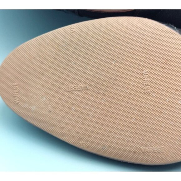 Ann Taylor Brown Suede Pumps Heels Shoes Leather Croc Straps Size 9M Career - Picture 12 of 14